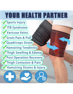 Envolturas de Compresión Ajustables Zuscot 2 Pcs Negro 2