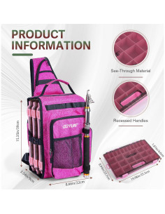 Bolsa Táctica Sling Goture 3700 Rosa Brillante para Pesca 2