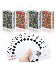 Barajas de Póker Impermeables Metsyth Jumbo - Paquete de 4