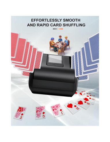 Barajador Automático de Cartas OBLITZON - Eléctrico, USB-C, 2000mAh