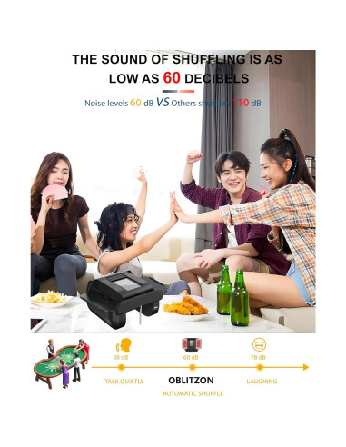 Barajador Automático de Cartas OBLITZON - Eléctrico, USB-C, 2000mAh