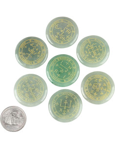 Conjunto de 7 Talismanes de Piedra SUNYIK Aventurina Verde 2