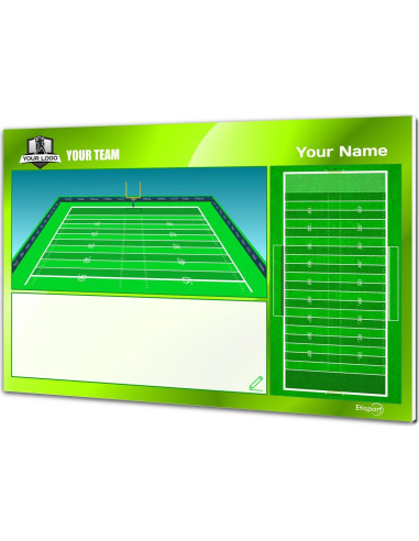 Tablero Táctico Doble Cara Etisport 35x24cm Fútbol Americano