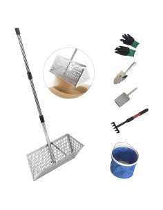 Rastrillo de Pulgas de Arena Lufstd 38.1 cm Acero Inoxidable