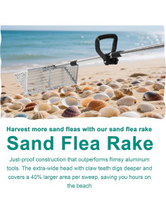 Rastrillo de Pulgas de Arena Lufstd 38.1 cm Acero Inoxidable 2