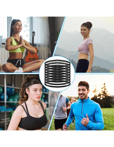 9 Cintas Elásticas Deportivas Antideslizantes HJZHII - Neutras