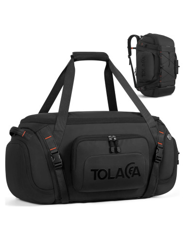 Bolsa de Gimnasio Tolaccea 40L Impermeable 3 en 1 Negro