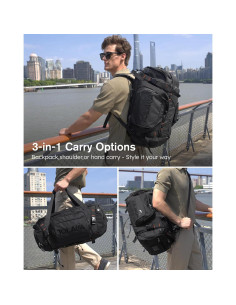 Bolsa de Gimnasio Tolaccea 40L Impermeable 3 en 1 Negro 2