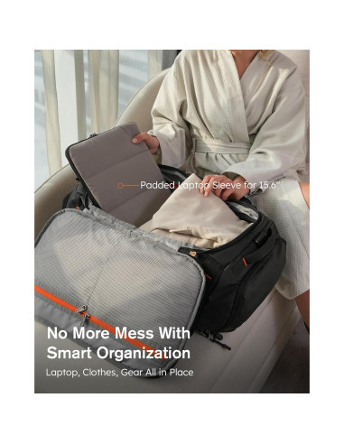 Bolsa de Gimnasio Tolaccea 40L Impermeable 3 en 1 Negro