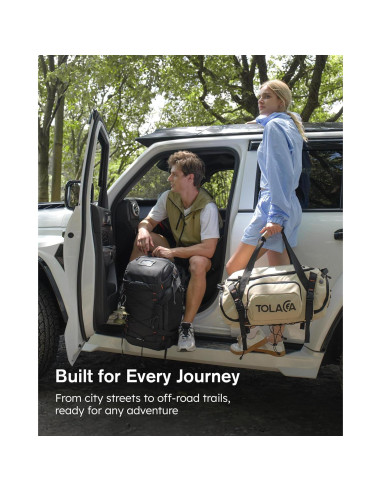 Bolsa de Gimnasio Tolaccea 40L Impermeable 3 en 1 Negro