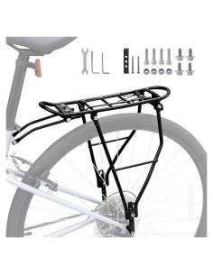 Portaequipajes Trasero BALINGE Ajustable 25kg Aluminio Negro