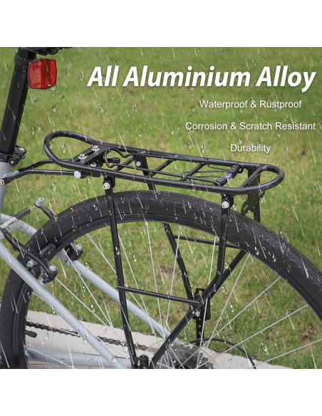 Portaequipajes Trasero BALINGE Ajustable 25kg Aluminio Negro