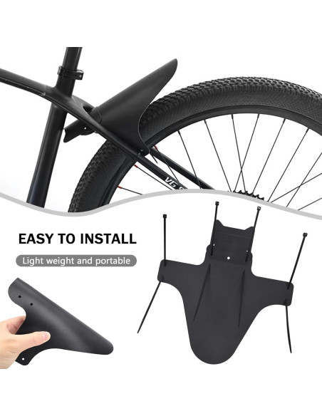 Guardabarros de Bicicleta BlingKingdom 2pcs Universal Negro
