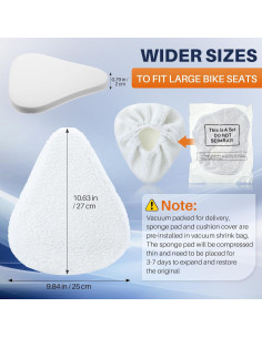 Cubierta de Asiento de Bicicleta Feekoon Blanca con Almohadilla 2