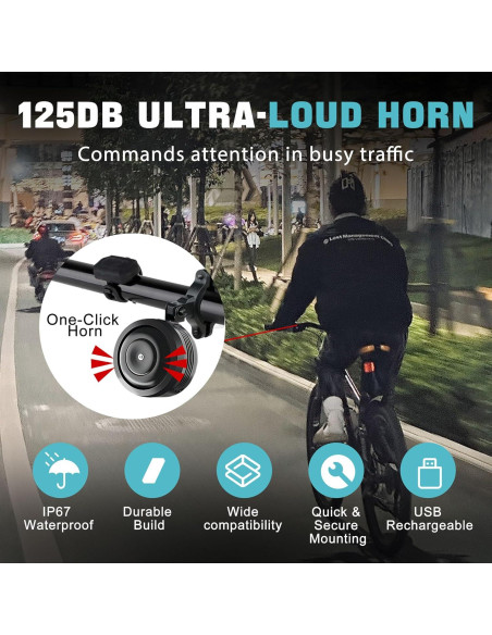 Alarma Antirrobo para Bicicleta Powallon PA1 Recargable USB