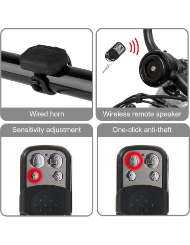 Alarma Antirrobo para Bicicleta Powallon PA1 Recargable USB