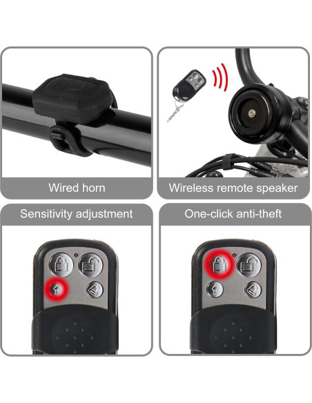 Alarma Antirrobo para Bicicleta Powallon PA1 Recargable USB