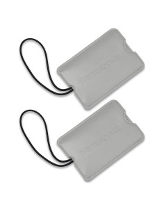 Etiquetas de ID de vinilo Samsonite 2 unidades gris claro