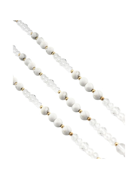 Cadena para Gafas de Piedra Preciosa Howlite Blanca
