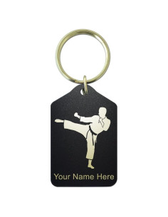 Llave Personalizada Hombre Karate SkunkWerkz - Metal Negro