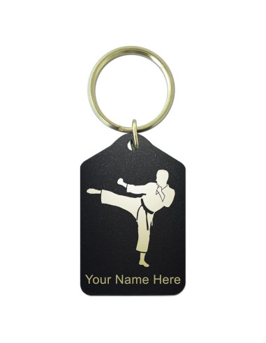Llave Personalizada Hombre Karate SkunkWerkz - Metal Negro