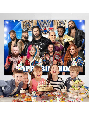 Fondo Decorativo de Pared ARHAVI para Fiesta de Lucha 1.52x1m