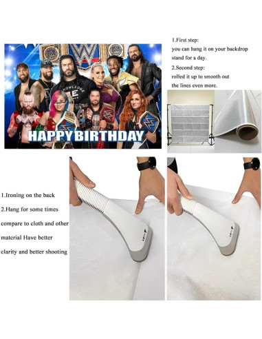 Fondo Decorativo de Pared ARHAVI para Fiesta de Lucha 1.52x1m