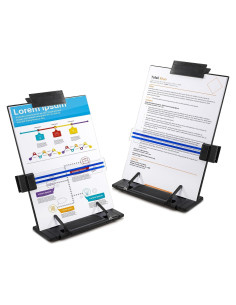 Soporte de Documentos Lawei 2 Piezas Ajustable Negro A4