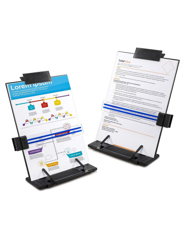 Soporte de Documentos Lawei 2 Piezas Ajustable Negro A4