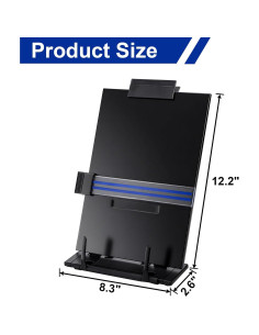 Soporte de Documentos Lawei 2 Piezas Ajustable Negro A4 2