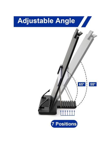 Soporte de Documentos Lawei 2 Piezas Ajustable Negro A4