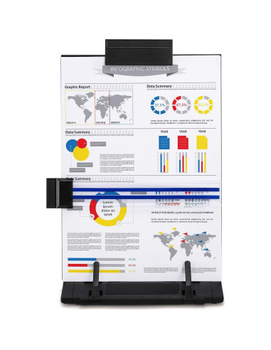 Soporte de Documentos Lawei 2 Piezas Ajustable Negro A4