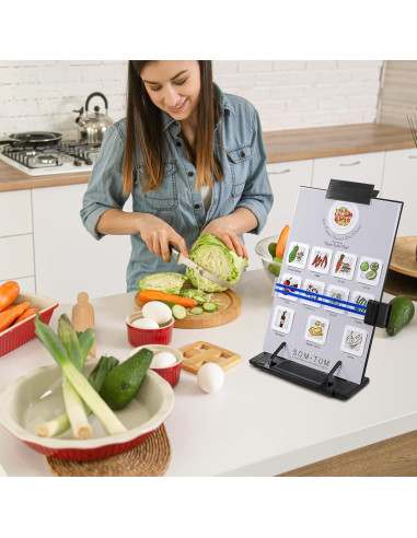 Soporte de Documentos Lawei 2 Piezas Ajustable Negro A4