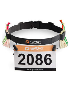 Cinturón de Carrera RJ-Sport con Soporte para Número y Geles