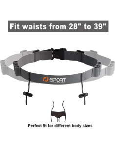 Cinturón de Carrera RJ-Sport con Soporte para Número y Geles 2