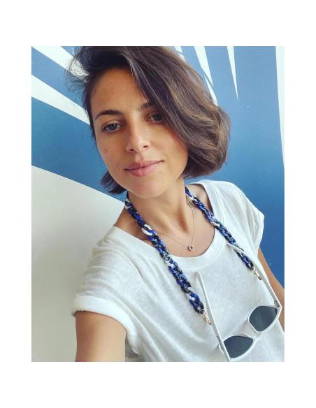 Cadena de Gafas Acrílicas Cosace 71 cm Antideslizante Gris