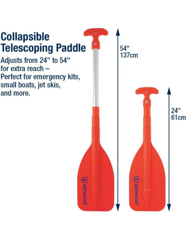 Remo Telescópico de Emergencia Attwood 61-137 cm Naranja