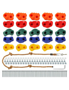 Agarres de Escalada ZENFUN 25 Piezas para Niños y Adultos