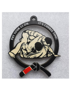 Adorno de Navidad Jiu Jitsu BEETHIS 9x9cm Personalizable