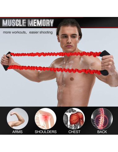 Entrenador de Fuerza de Arco RoundFunny 3 Pcs 30-50 Lbs