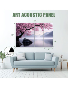 Paquete de 8 Paneles Acústicos Art 122x81cm Decorativos 2