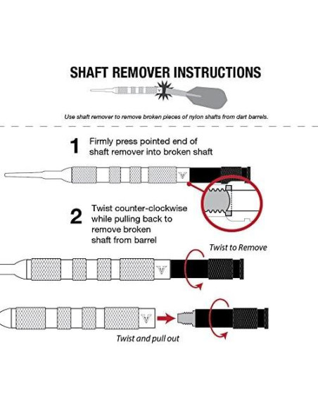 Quitaclavos Roto Viper GLD Products para Dardos de Acero, Negro
