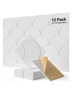 Paquete de 12 Paneles Acústicos Autoadhesivos Soundsbay 30.48cm