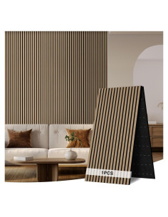 Panel Acústico Plegable de Madera 240x60cm con Fieltro Negro