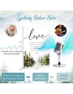 Paneles Acústicos Cristianos Sacubee 6 Piezas 30x40cm 2