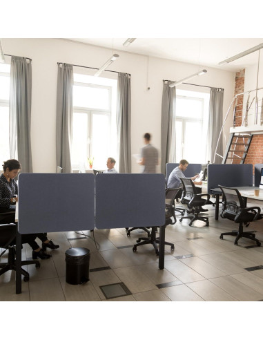 Panel Acústico de Privacidad para Escritorio Progressive 5 x 73.66 cm - Gris Oscuro