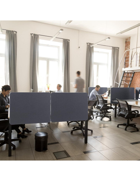 Panel Acústico de Privacidad para Escritorio Progressive 5 x 73.66 cm - Gris Oscuro