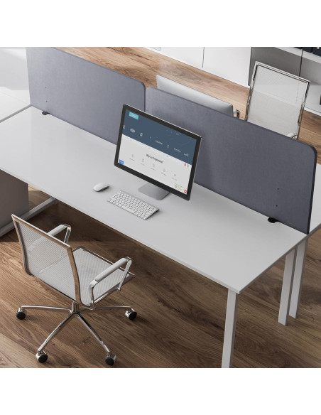 Panel Acústico de Privacidad para Escritorio Progressive 5 x 73.66 cm - Gris Oscuro