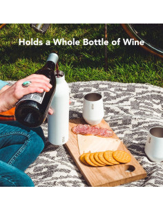 Botella de Vino Aislada MiiR 750ml Doble Pared Acero Inoxidable 2