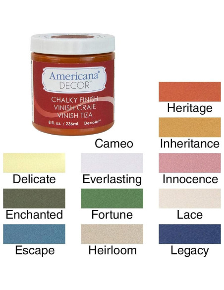 Pintura Chalky Finish DecoArt Americana 8oz Encaje Mate